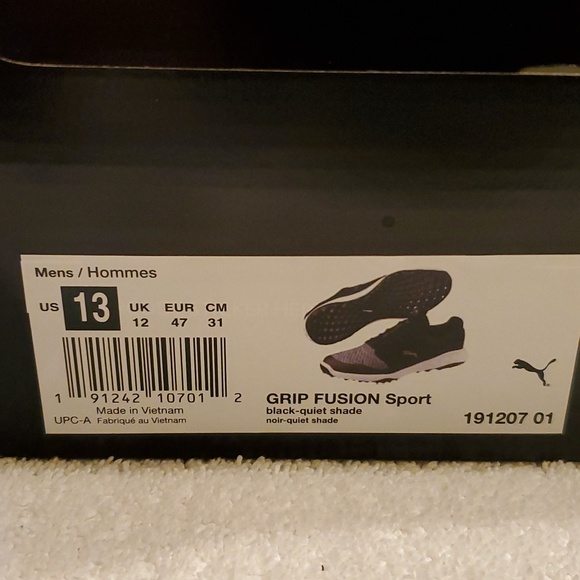 Mens Puma Grip Fusion Sport. 13 - Black & Grey - Picture 3 of 3